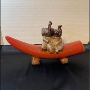 Pair of Elephants on Tusk 11.50” x 6.50”